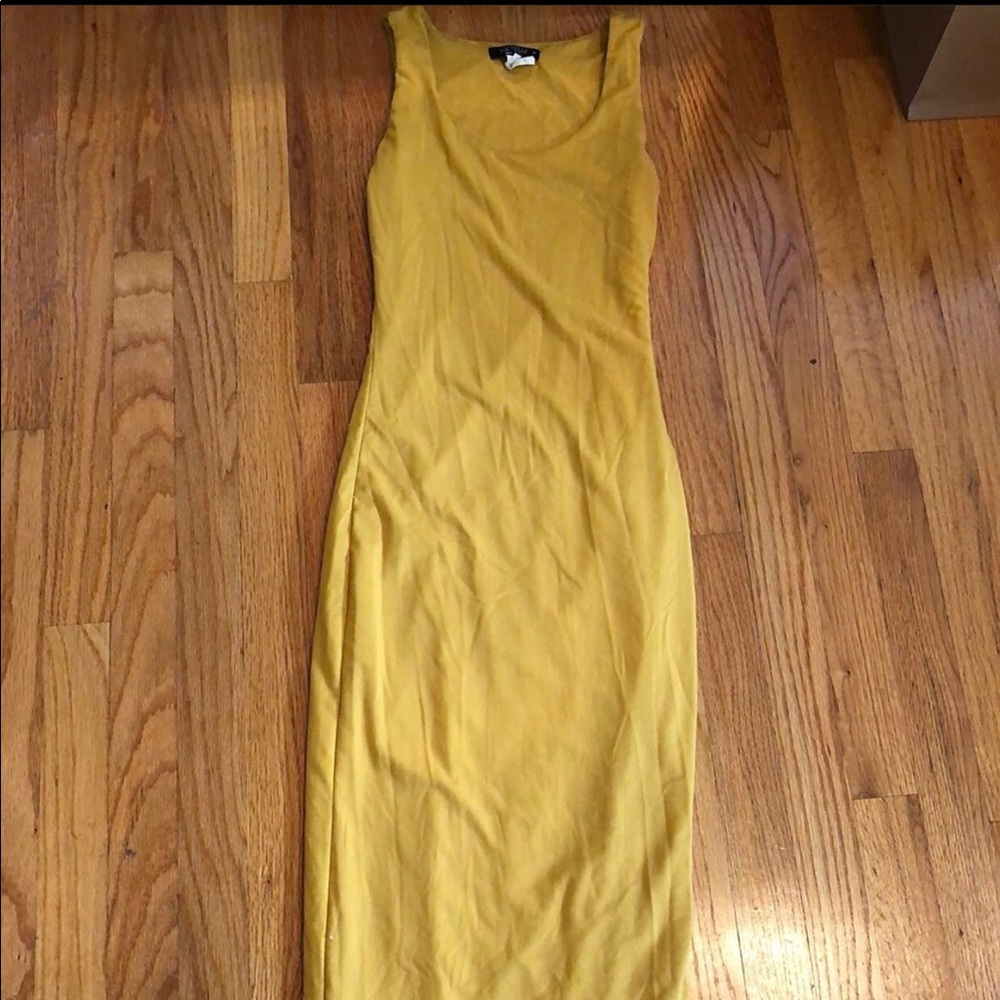 Yellow bodycon dress